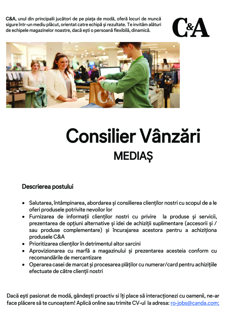 Consilier Vanzari Medias
