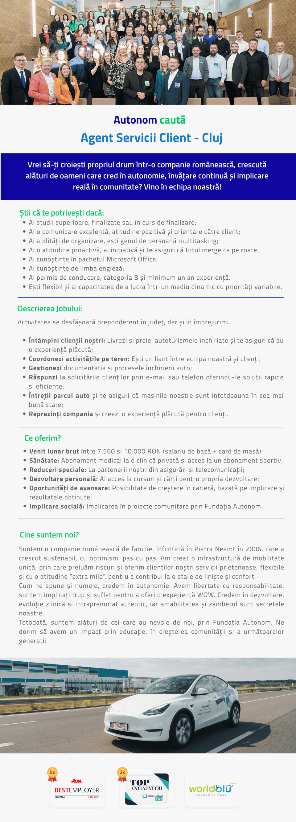 Agent Servicii Client - Cluj