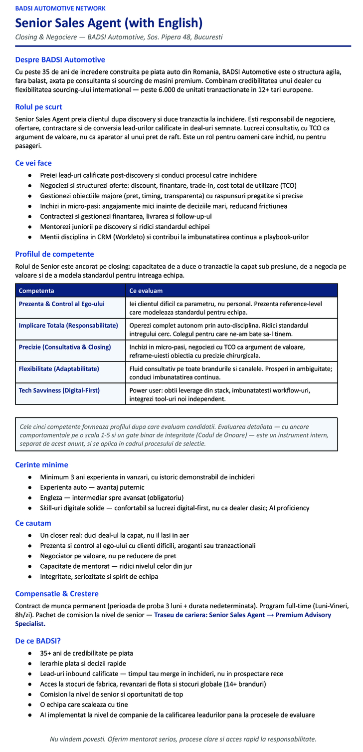 Senior Sales Agent (with English)