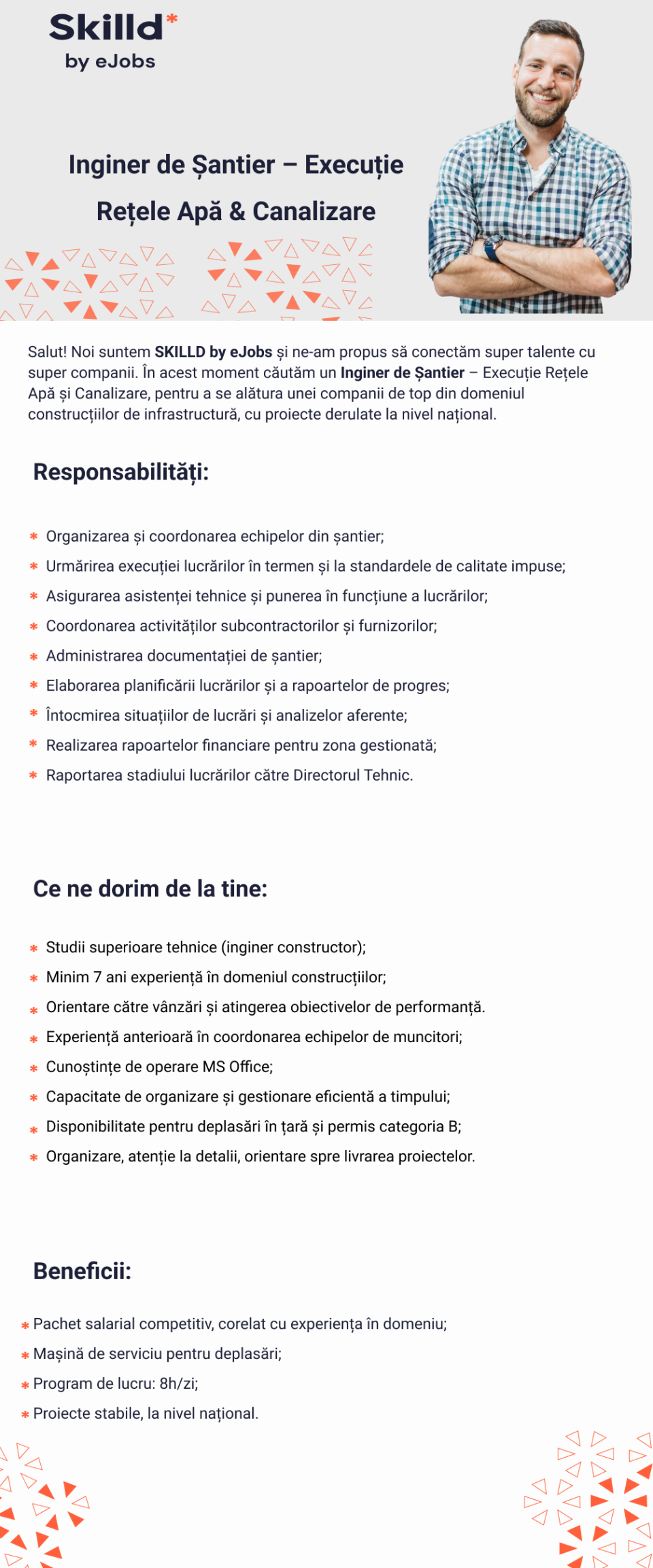 Inginer de Șantier – Execuție Rețele Apă & Canalizare