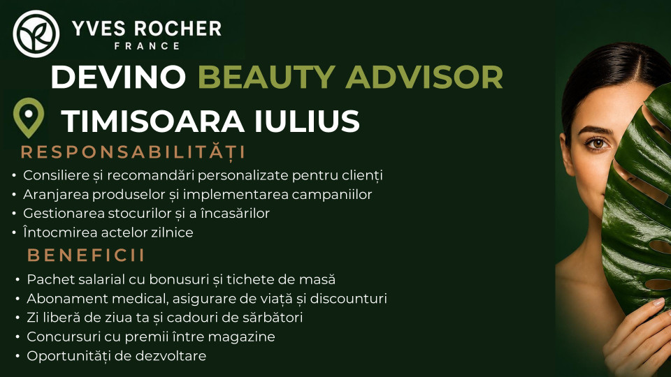 Lucrator Comercial / Beauty Advisor Timsoara Iulius