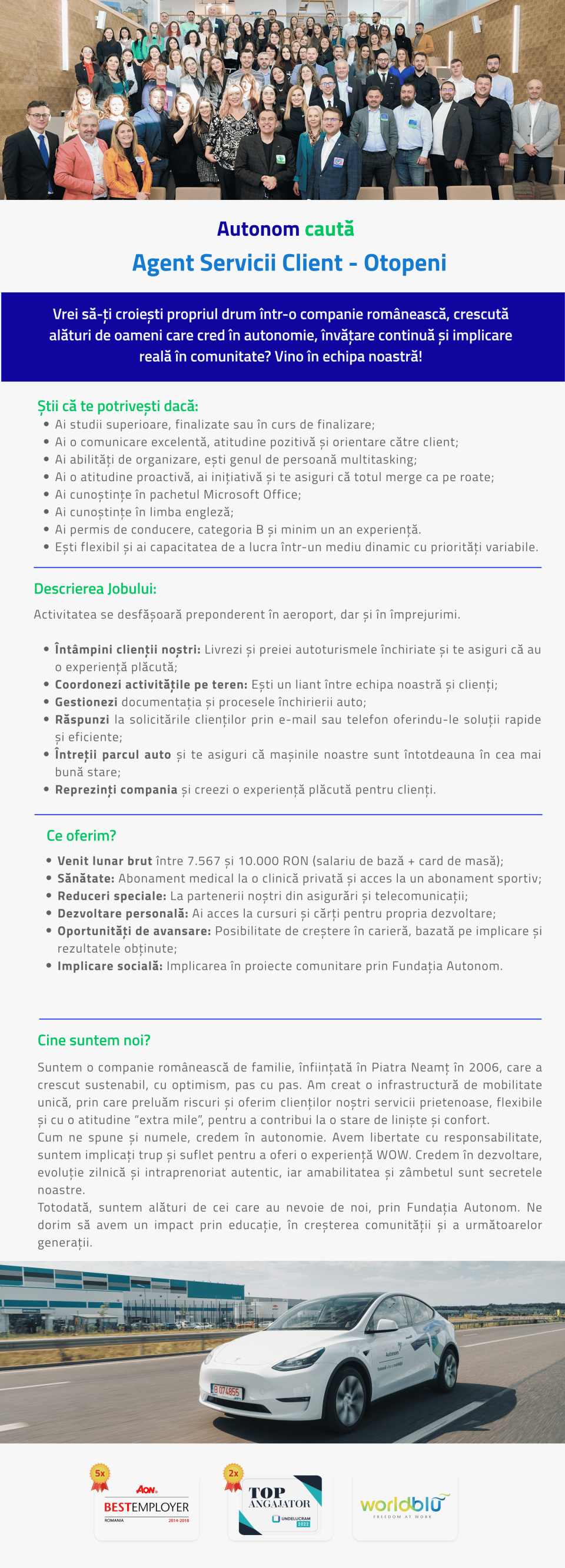 Agent Servicii Client - Otopeni