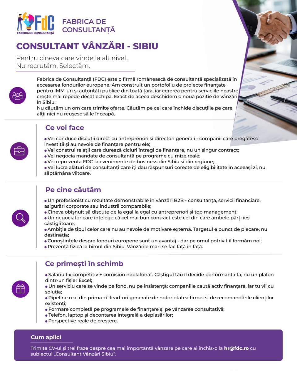 Consultant Vanzari