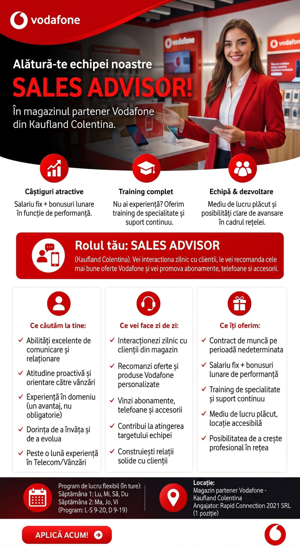 Sales Advisor - Vodafone Franchise Store Kaufland Colentina