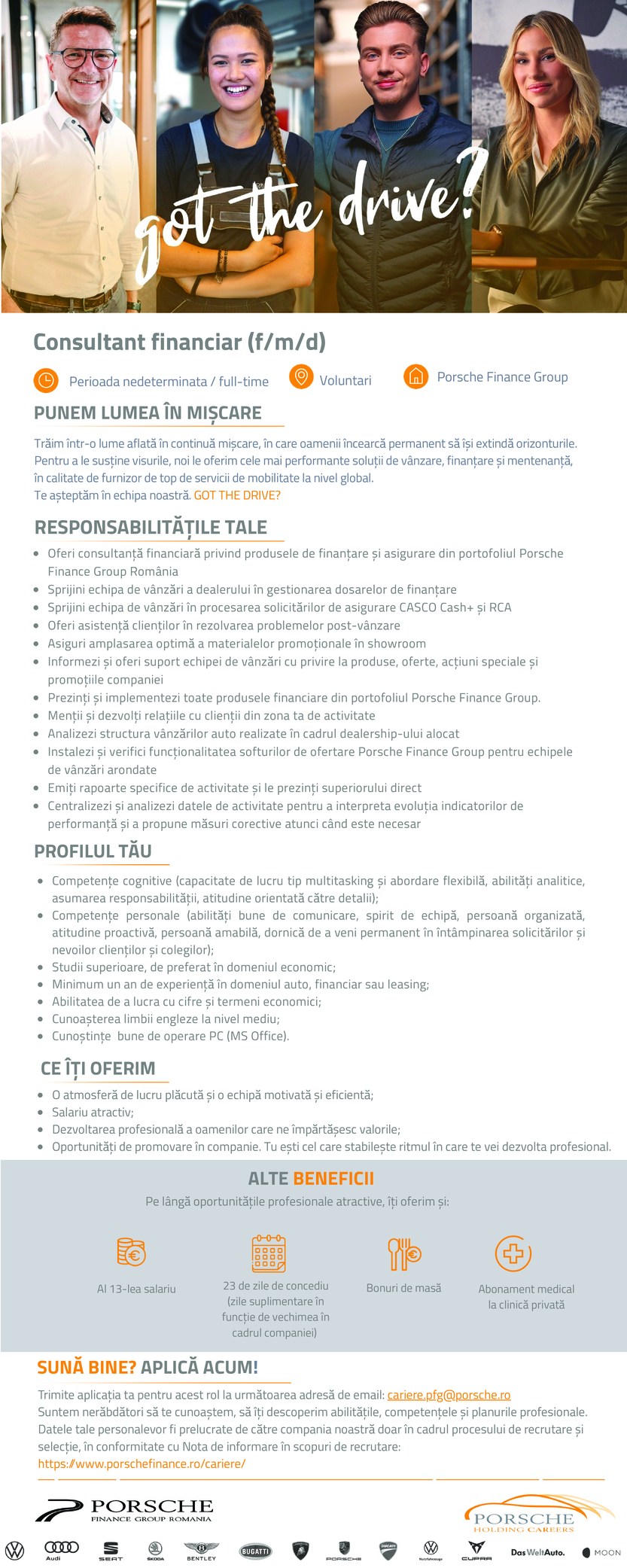 Consultant financiar (f/m/d) - Porsche Finance Group