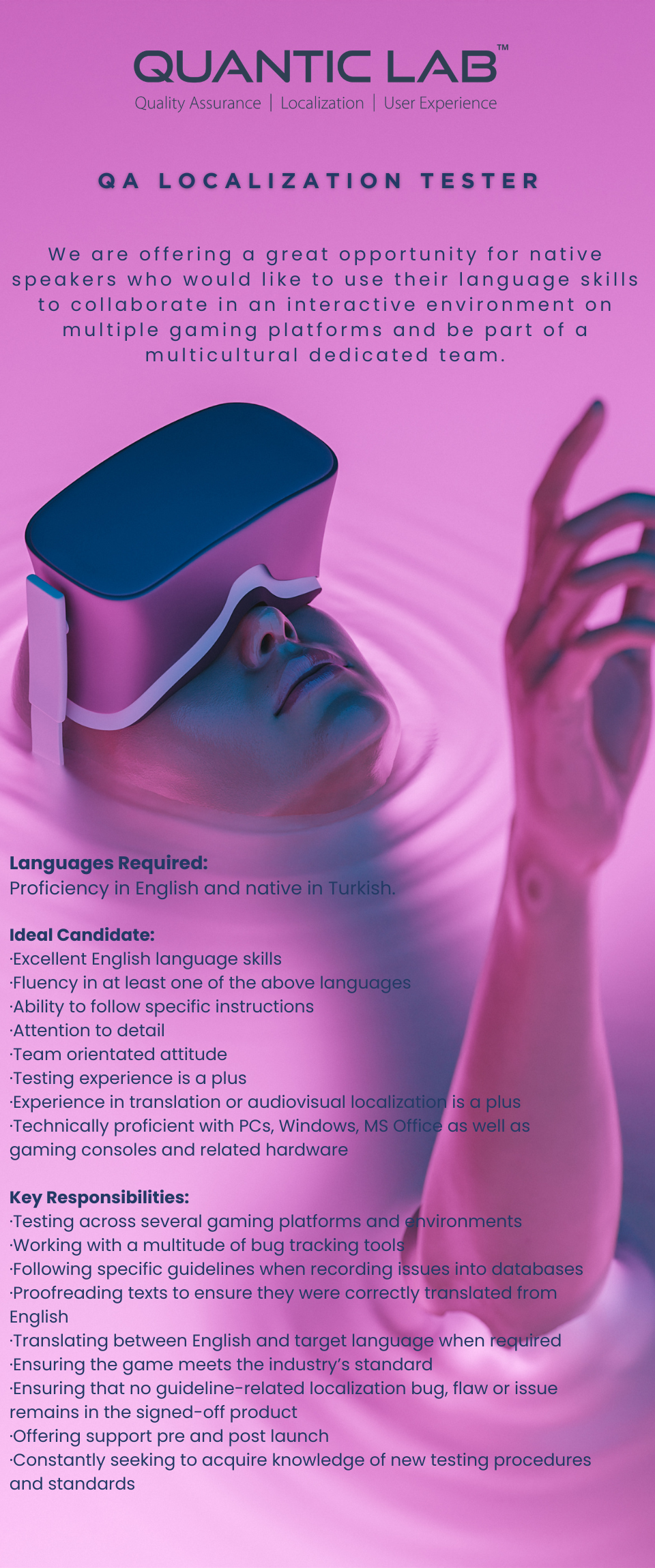 QA Localization Tester with Turkish