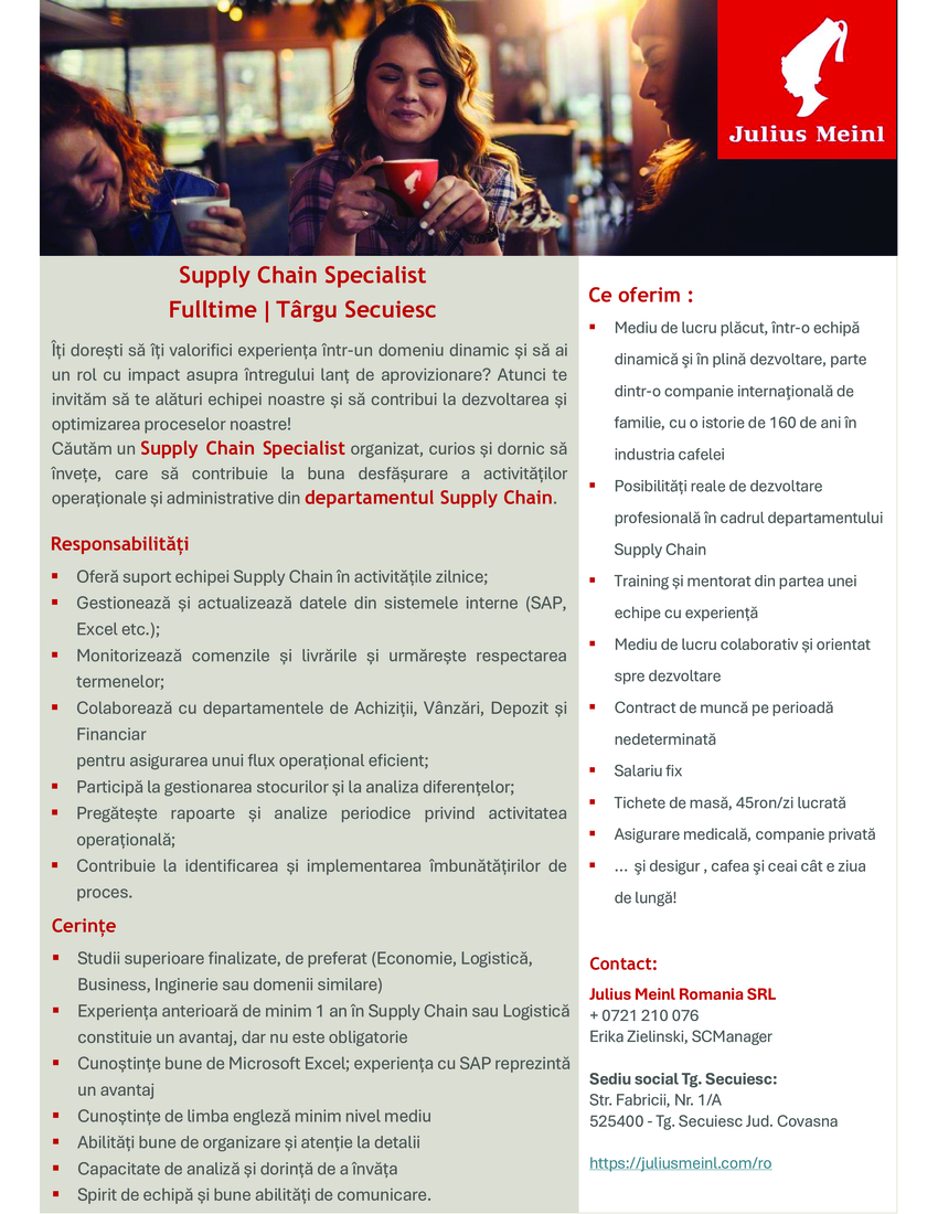 SUPPLY CHAIN SPECIALIST