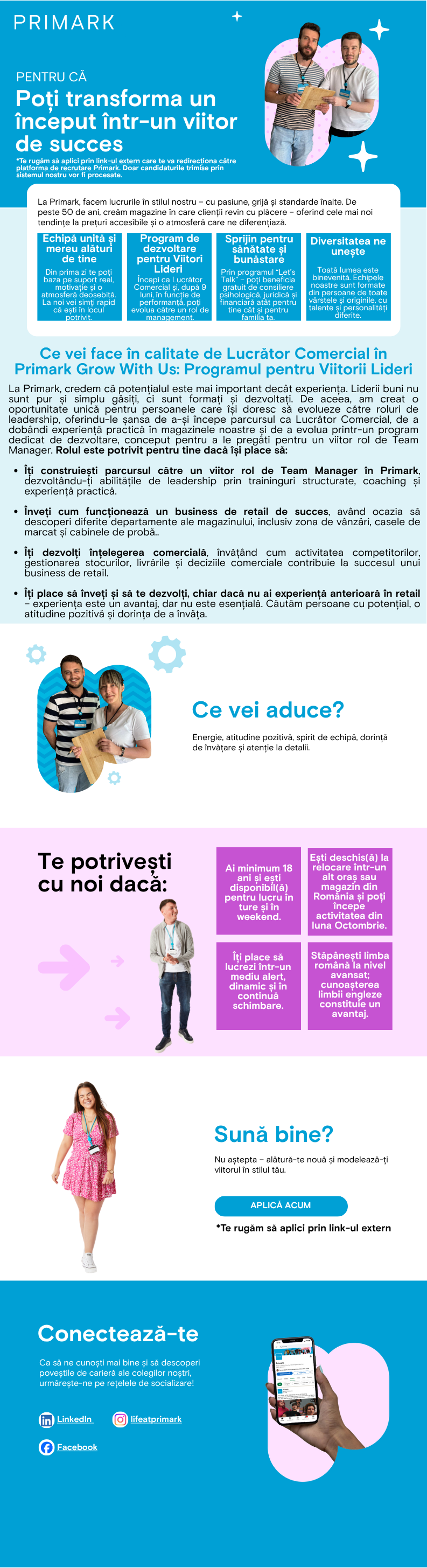 Primark Grow With Us: Program pentru Viitori Lideri
