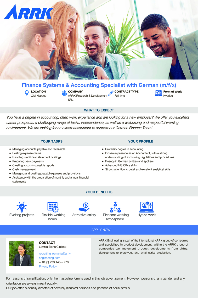 Finance Systems & Accounting Specialist with German (m/f/x)