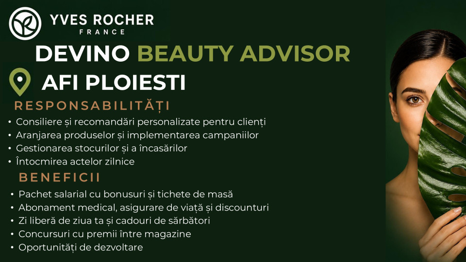 Lucrator Comercial / Beauty Advisor AFI Ploiesti