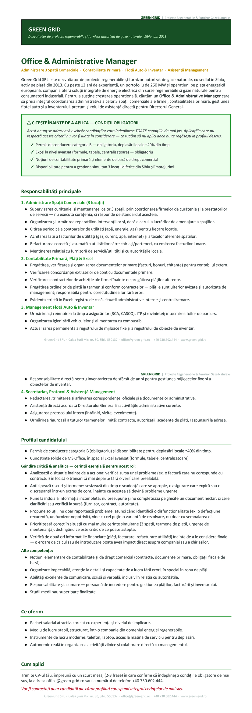 Office & Administrative Manager