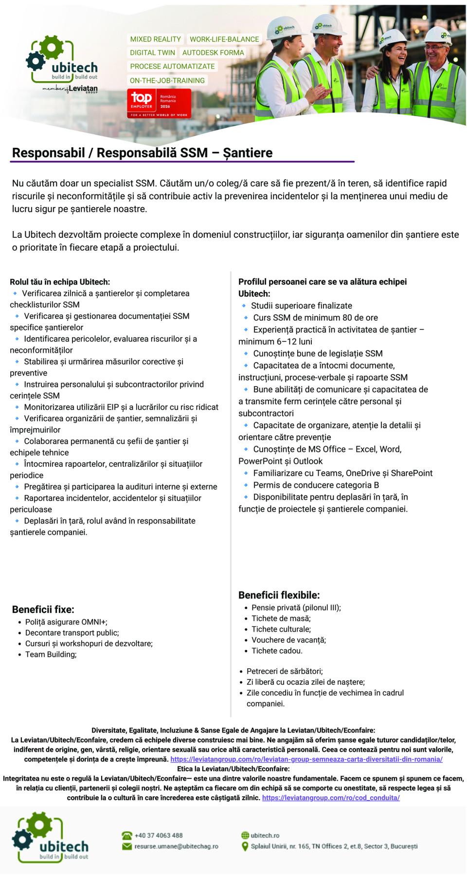 Responsabil SSM - Șantiere naționale