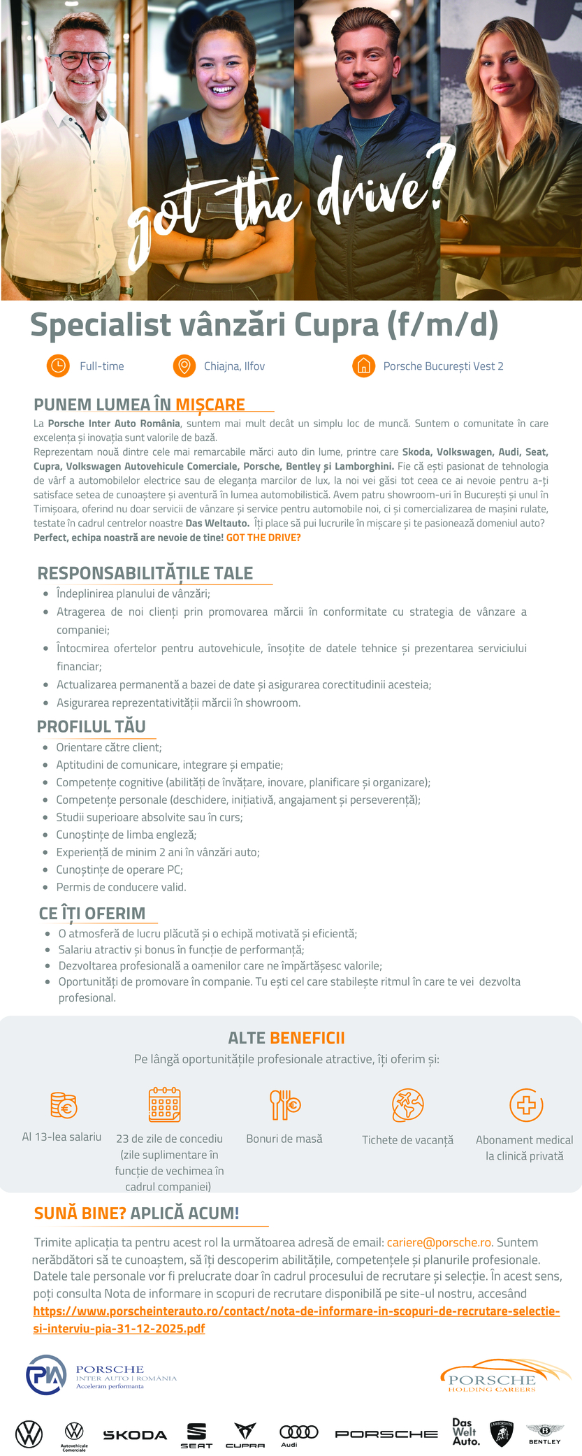 Specialist vânzări Cupra (f/m/d) - Porsche Inter Auto Vest 2