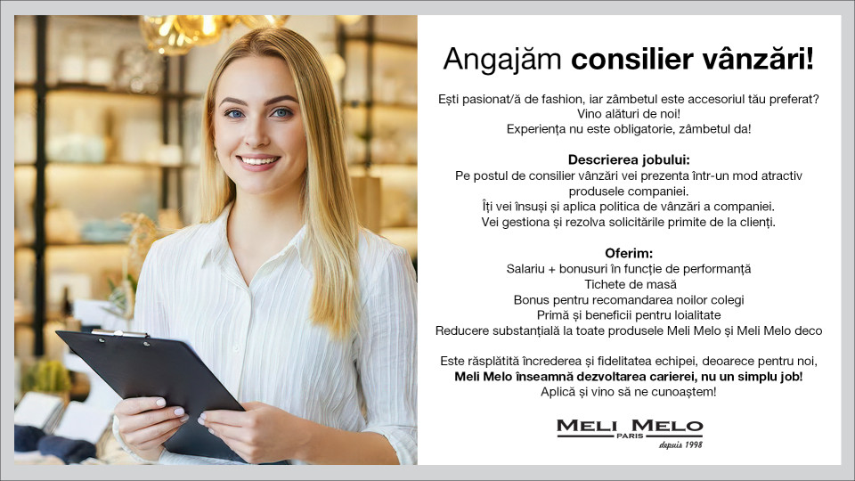 Consilier vanzari la Meli Melo