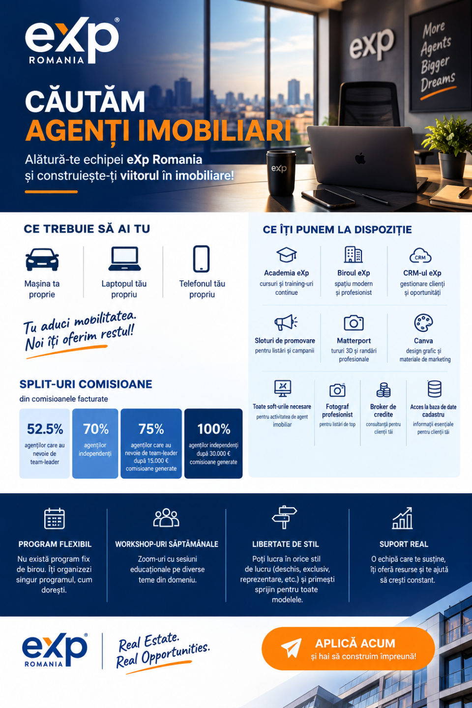 Agent Imobiliar - intre 70-100% split