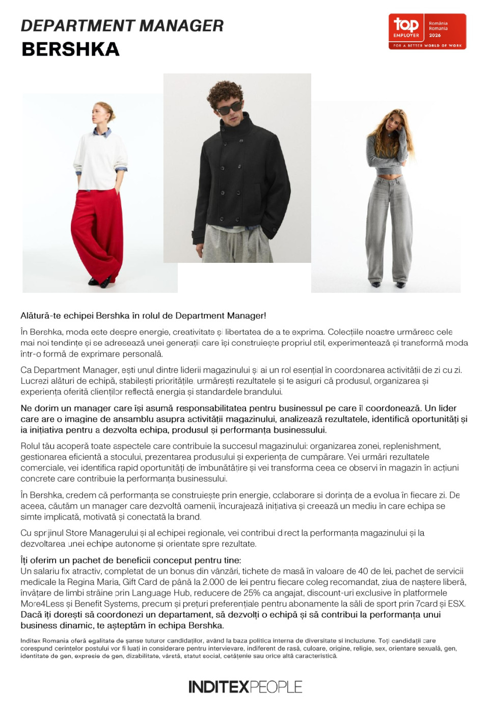 DEPARTMENT MANAGER - Bershka
