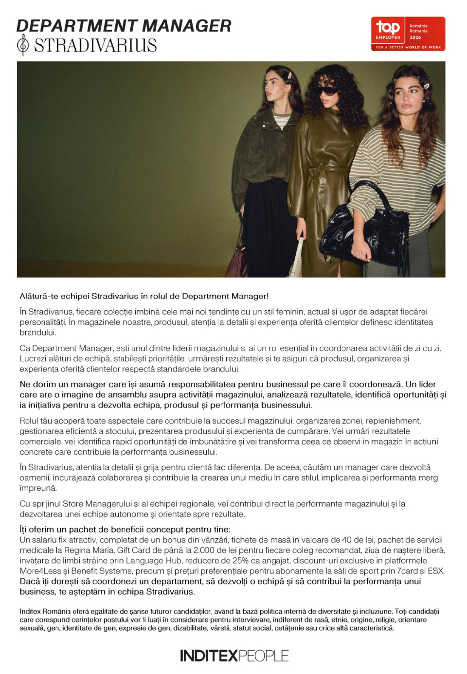 DEPARTMENT MANAGER - Stradivarius
