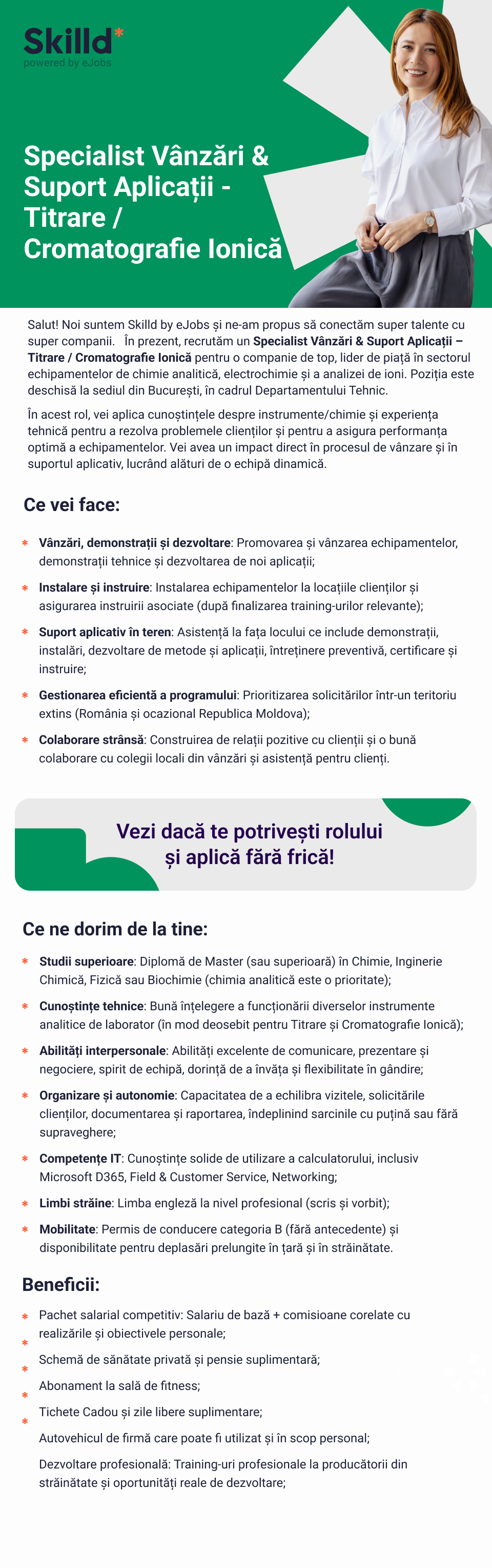 Specialist Vanzari & Suport Aplicatii