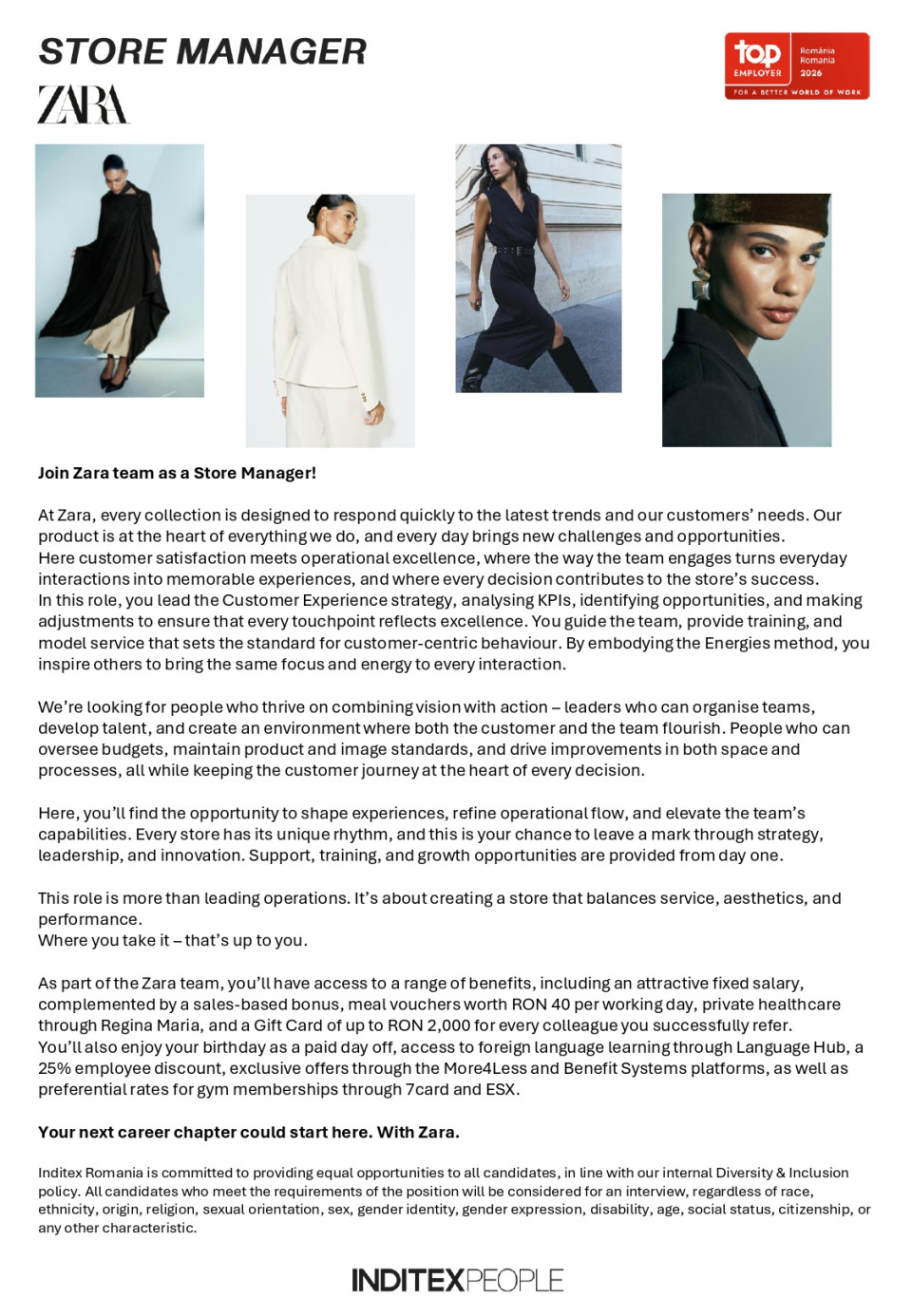 STORE MANAGER ZARA