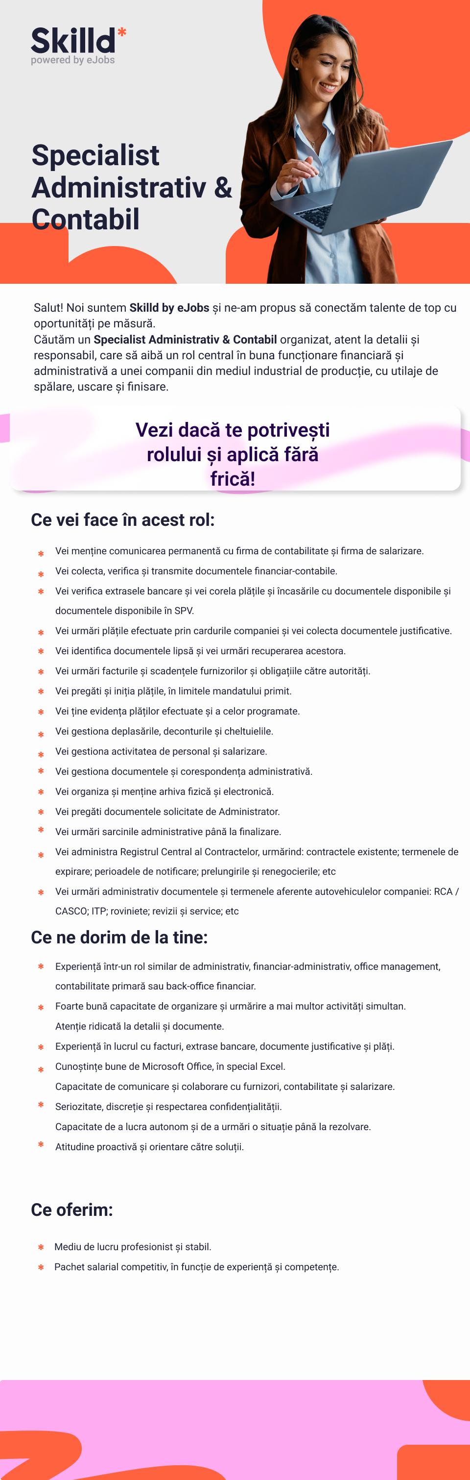 Specialist Administrativ & Contabil
