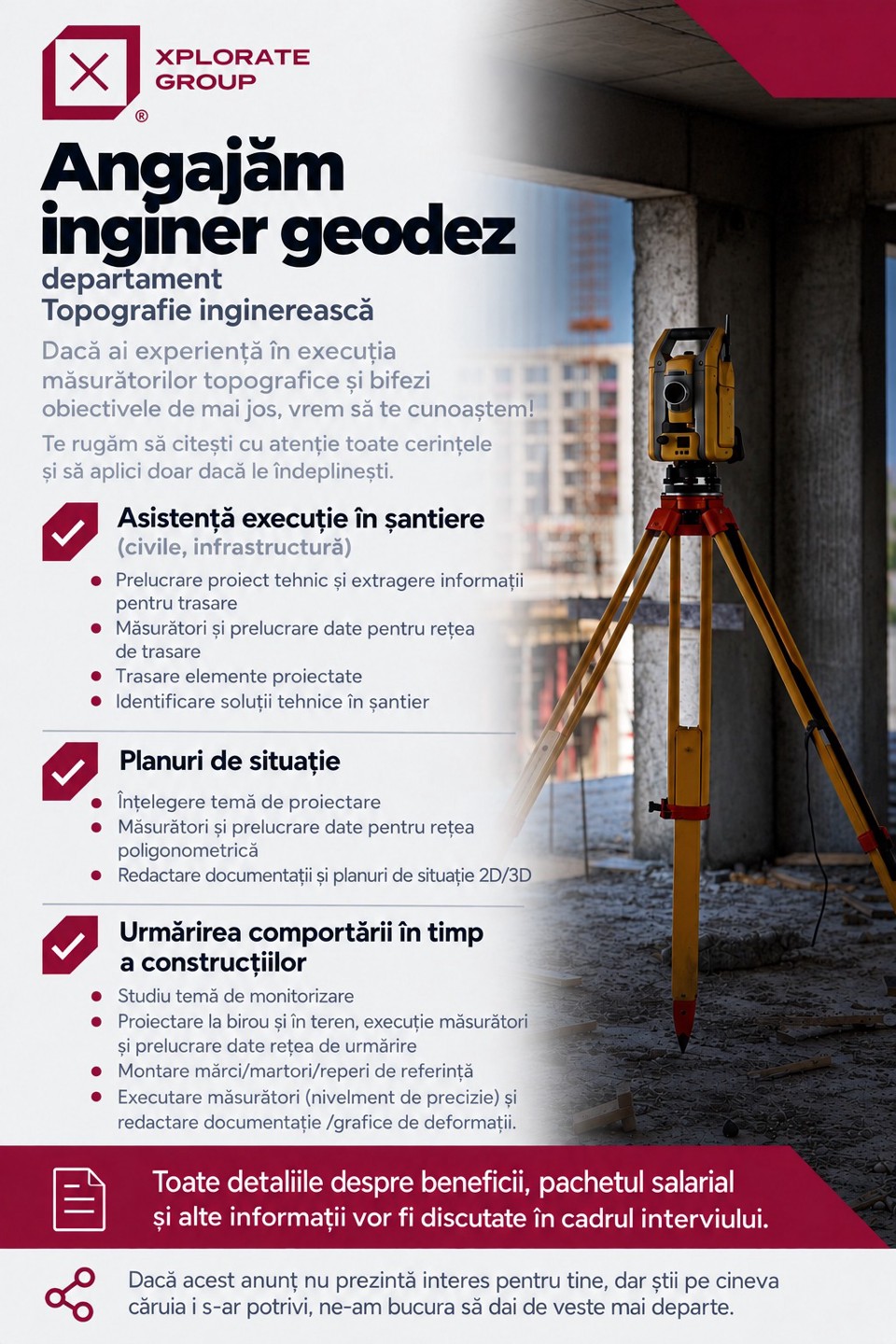 Inginer Geodez Topografie Inginerească / Bucuresti