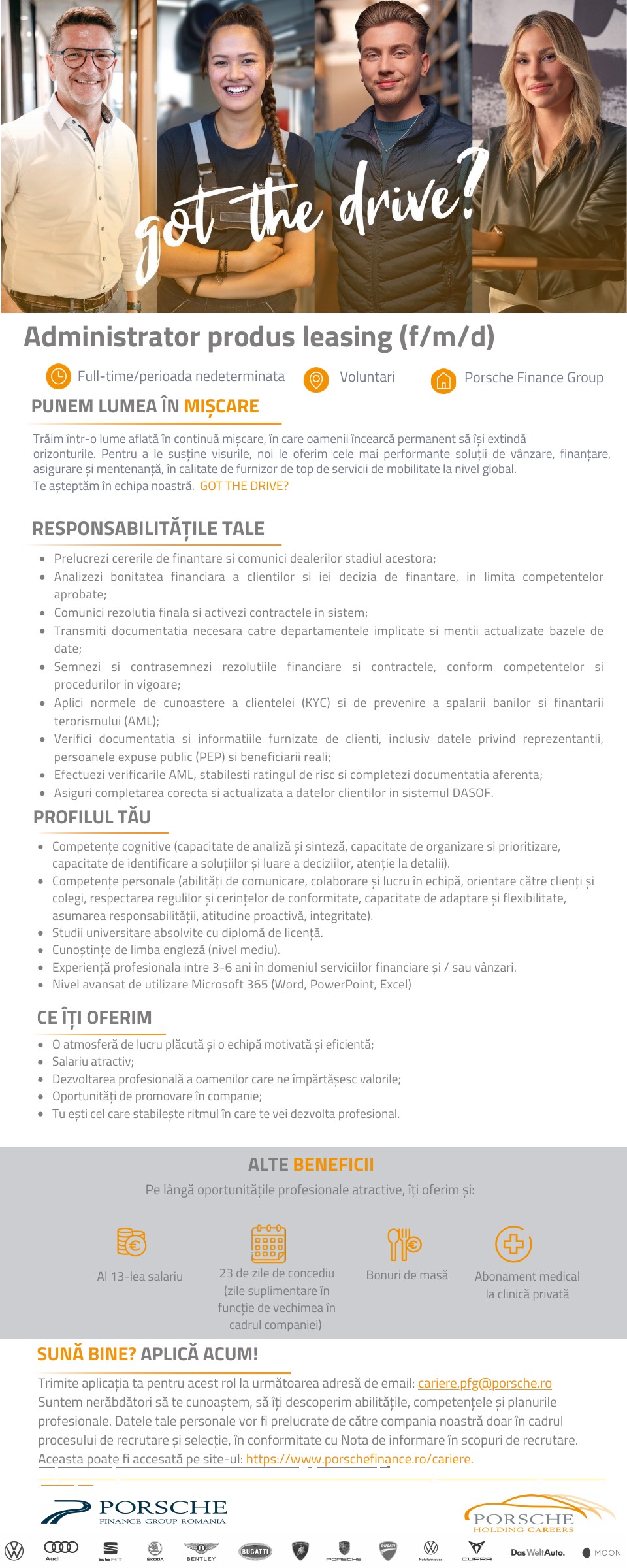 Administrator produs leasing (f/m/d) - Porsche Finance Group