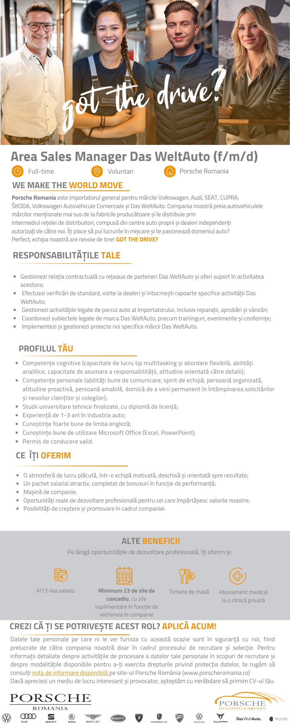 Area Sales Manager Das WeltAuto (f/m/d) - Porsche Romania