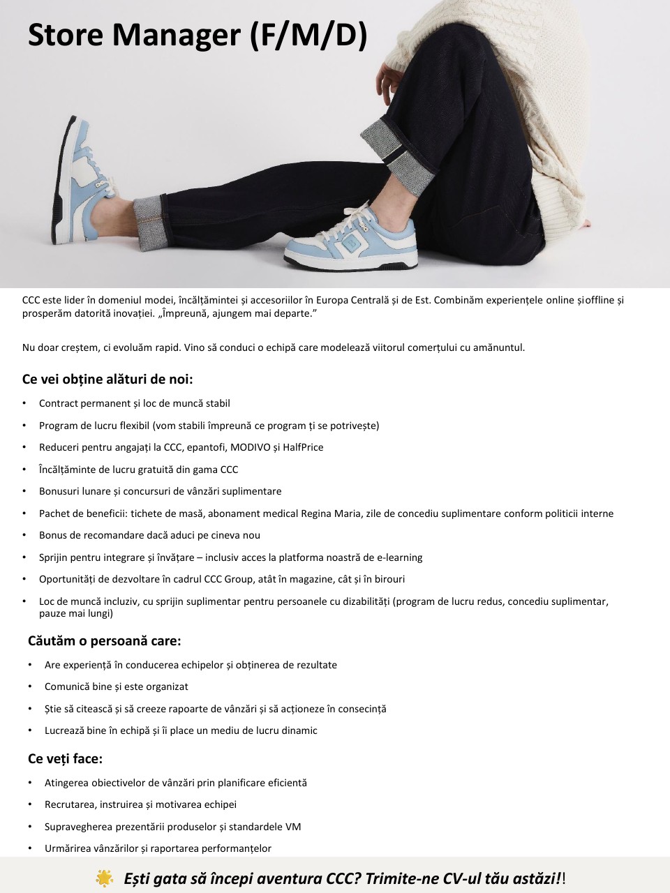 Store Manager / Director Magazin CCC Mega Mall (F/M/D)